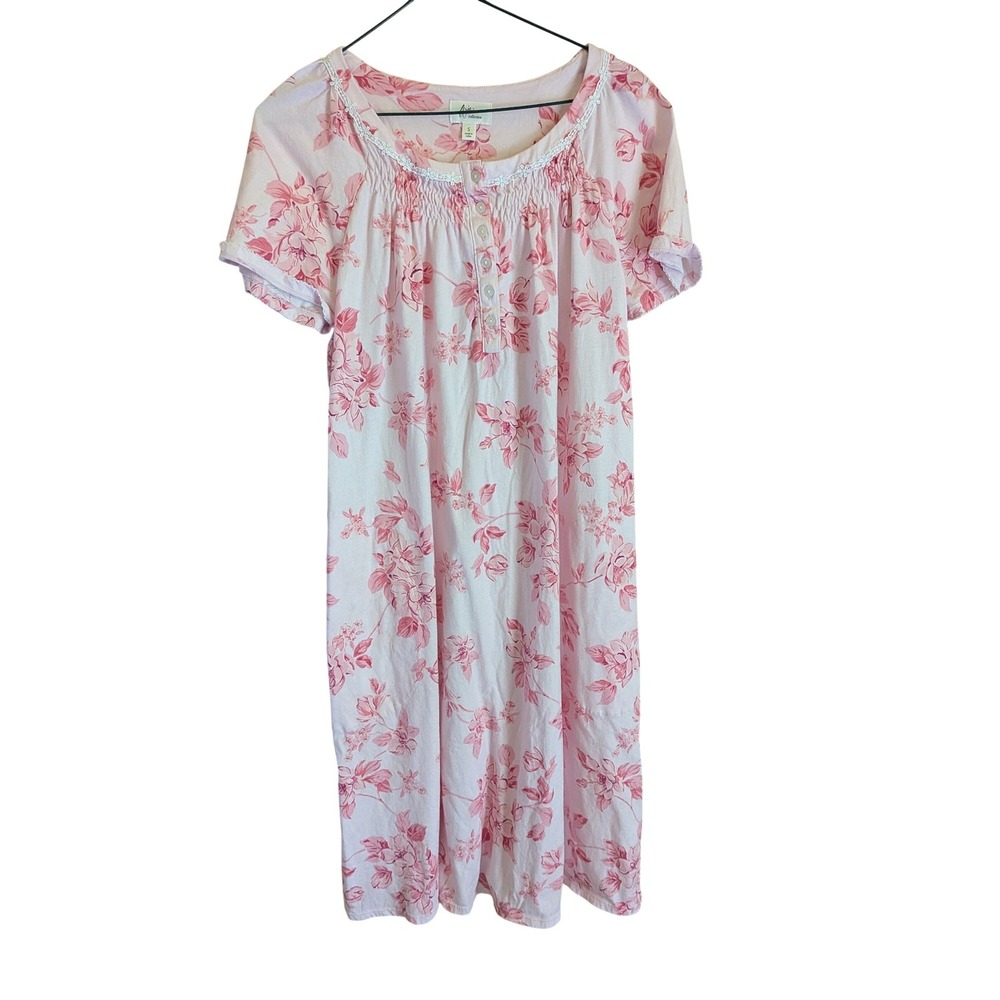 Aria Collection Nightgown S Cottagecore Coquette Floral Lace Smocked Nightie